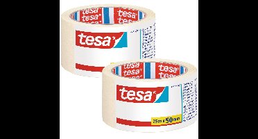 Tesa Afplaktape/schilderstape - 2x - 50 mm x 25 m - maskeertape - schilderen tools