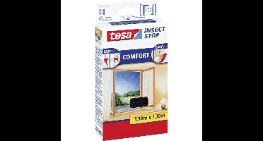 Tesa Raamhor - zwart - 1,3 x 1,3 meter - insectenwering - vliegenhor