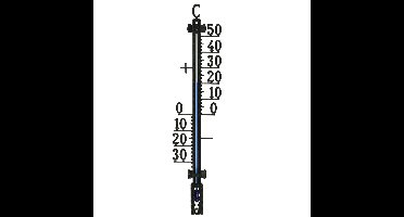 TFA Buiten Thermometer - analoog - kunststof - zwart - 42 x 10 cm