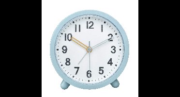 TFA wekker - alarmklok - lichtblauw -11 cm - rond - kunststof