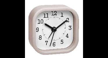 TFA wekker/reiswekker - alarmklok - lichtroze - 5 cm - kunststof