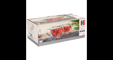 Theeglazen/koffieglazen -2x - dubbelwandig - 250 ml/25 cl