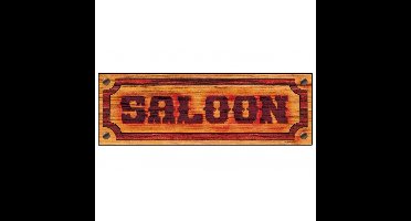 Themafeest Saloon bord - Saloon - man cave - 78 x 26 cm - Western thema