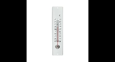 Thermometer - metaal - wit - 30 cm - binnen/buiten
