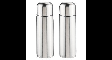 Thermosfles - 2x - 0,75 liter - 27 cm - RVS - isoleerkan - thermoskan - koffiekan/theekan