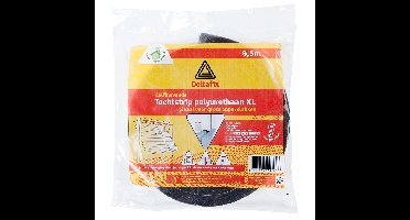 Tochtstrip - tochtwering - grijs - zelfklevend - universeel - 6,5 m x 17 mm x 17 mm