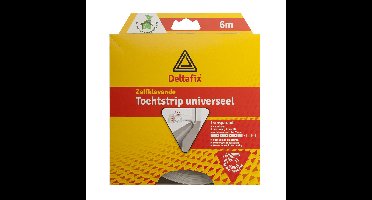 Tochtstrip - tochtwering - transparant - zelfklevend - universeel - 6 m x 9 mm x 7 mm