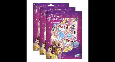 Totum Disney Princess auto raamstickers - 135x stuks - prinsessen thema - voor kinderen