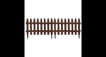 Tuinhekjes/borderranden - 21x stuks - kunststof - 1050 cm - bruin - tuinafscheiding - 60 x 40 cm