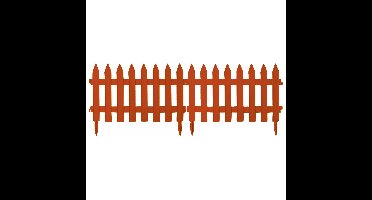 Tuinhekjes/borderranden - 21x stuks - kunststof - 1050 cm - terra - tuinafscheiding - 60 x 40 cm