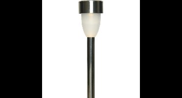 Tuinlamp LED solar - warm wit - RVS/kunststof - 26 cm - type Nova