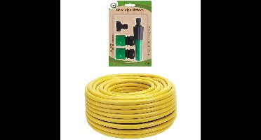 Tuinslang 25 meter - gewapend/anti knik - 13mm - professional - met koppelstukken/spuitstuk