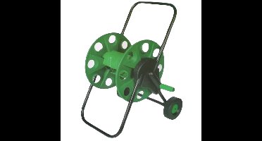 Tuinslang haspel/trolley voor 40 meter slang groen