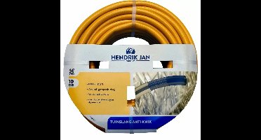 Tuinslang van 25 meter - kruislings gewapend/anti knik - 13mm - geel