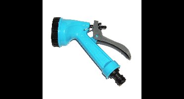 Tuinslang water geven sproeikop - zwart/blauw - 5 functies - kunststof