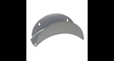 Tuinslanghouder - metaal - zilver - 28 x 13 x 13 cm - wandbevestiging