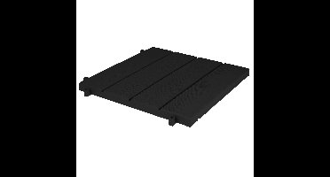 Tuintegel/terrastegel - zwart - kunststof - weerbestendig - 38 x 38 cm - vlonder vloertegels