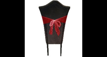 Tule stof op rol - rood - 30cm x 9meter - Organza/mesh decoratie stoffen