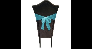 Tule stof op rol - turquoise - 30cm x 9meter - Organza/mesh decoratie stoffen