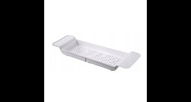 Uitschuifbaar badrekje - wit - kunststof - lengte van 55 tot 78 cm