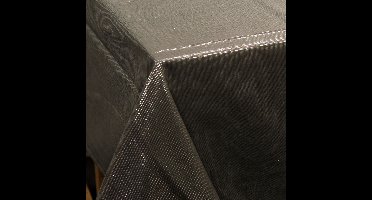 Unique Living Textile glamour Tafelkleed - 150 x 300cm - antraciet - Eettafel tafellaken - polyester