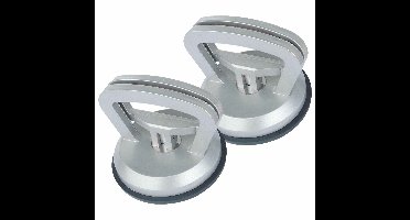 Vacuumheffer glasdrager - 2x - kunststof - max 70 kilo - diameter 11,5 cm