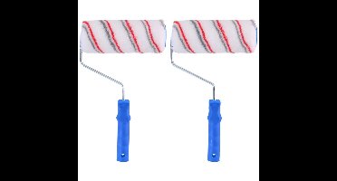 Verfroller van D4,8 x B18 cm - 2x - Verfrol/vachtrol van 18 cm - Schilder benodigheden