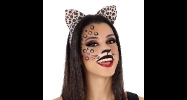 Verkleed diadeem luipaard/panter/katten oren/oortjes - meisjes/dames - Carnaval