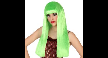 Verkleedpruik voor dames met lang stijl haar - Groen - Carnaval/party