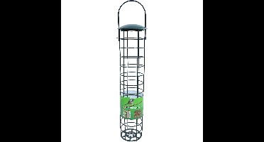 Vogel voedersilo voor vetbollen metaal groen 35 cm