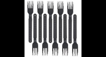 Vorken - 20x stuks - grijs - kunststof - 18 cm - herbruikbaar