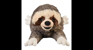 Warmte/magnetron opwarm knuffel - Luiaard - bruin - 33 cm - pittenzak