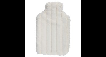 Warmwaterkruik - wit - 1,75L - fluffy pluche hoes - bedkruik - kruik - kruik met hoes