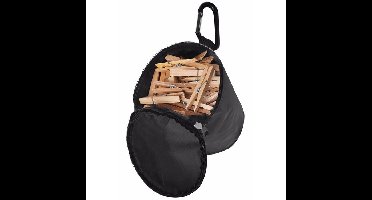 Wasknijperzak met karabijnhaak - 12 x 17 cm - voor drooglijn - opbergtas wasknijpers