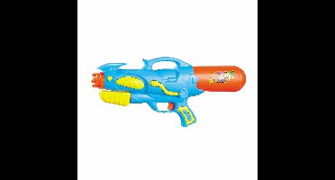Waterpistool/waterpistolen blauw/oranje 50 cm