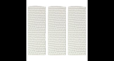 Waterverdamper - 3x - creme wit - keramiek - 400 ml - radiatorbak luchtbevochtiger - 7,4 x 18,6 cm