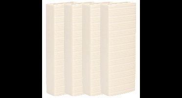 Waterverdamper - 8x - warm wit - keramiek - 400 ml - radiatorbak luchtbevochtiger - 7,4 x 18,6 cm