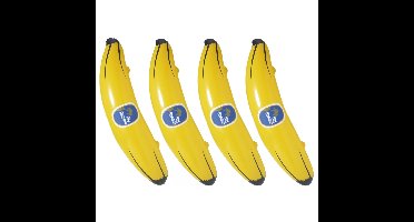 Widmann Opblaasbare banaan/bananen - 4x - 100 cm - Big Banana - strand decoratie
