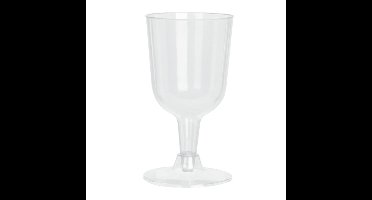 Wijnglazen - 4x - transparant - kunststof - 160ml - herbruikbaar wijnglas