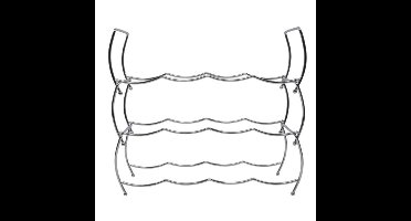 Wijnrek voor 12 flessen - chrome - metaal - 43 x 42 x 15 cm