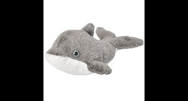 Wild Republic Knuffel dolfijn - grijs - 13 cm - pluche - knuffeldier - dolfijnenknuffel