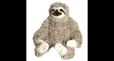 Wild Republic pluche dieren knuffel - luiaard - lichtbruin - 75 cm - grote knuffelbeesten