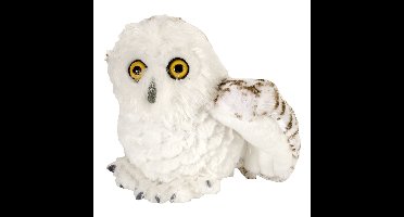 Wild Republic Pluche witte sneeuwuil knuffel vogel - 15 cm - speelgoed