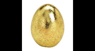 Wurm Paasei - goud - keramiek - 8 x 9 cm - decoratie ei - pasen