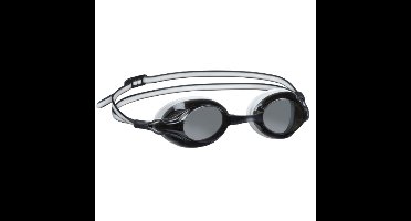 Zwarte wedstrijd zwembril in verschillende kleuren