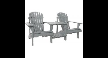 Jumbo Canadian chair tete-a-tete houten tuinbank grijs