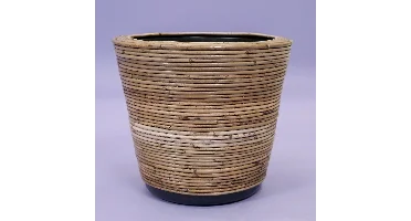 Drypot rotan streep d38h36cm