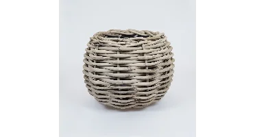 Drypot Tina Extra Dik Rotan Grijs d48h36cm
