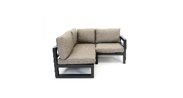 Grosso 2-zits bank L + hoek antraciet