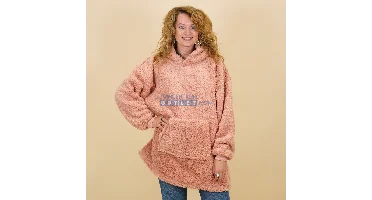 Oversized Teddy Hoodie Old Pink Roze Unique Living